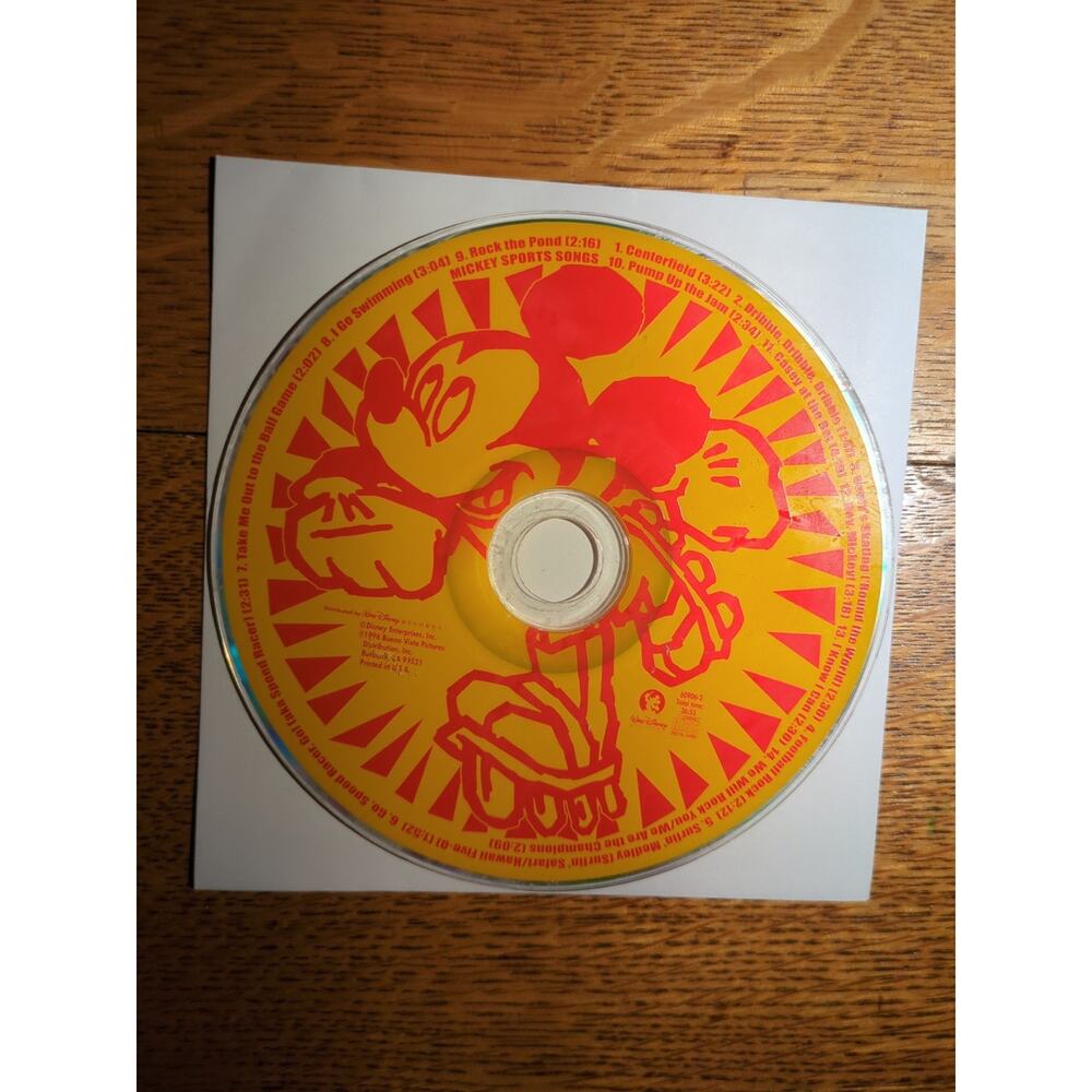 walt disney MICKEY SPORTS SONGS 14 all star hits CD Disc Only